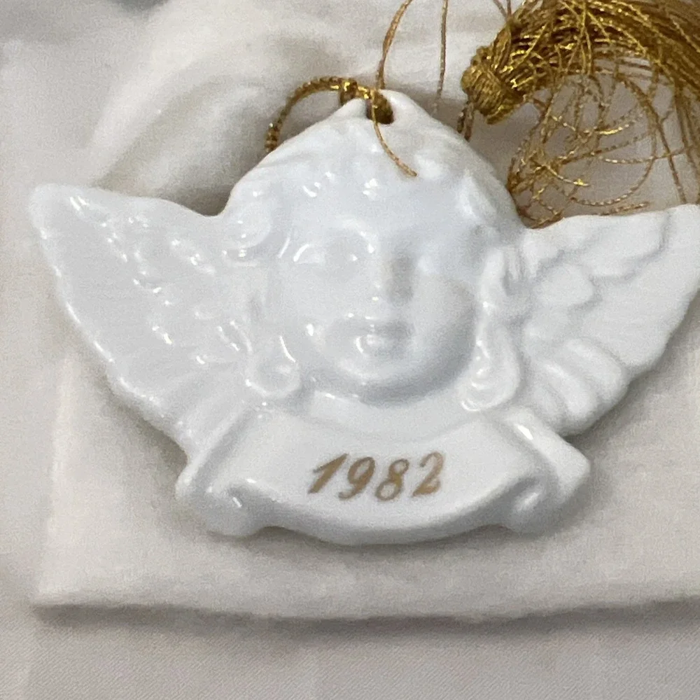 Vintage Christmas AVON CERAMIC 1980‎ 1981 1982 1983 Wreath Dove Angel Snowflake